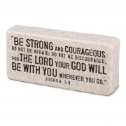 2pk -Scripture Block Strong And Courageous - (Pack of 2) 2pk -Scripture Block Strong And Courageous - (Pack of 2)