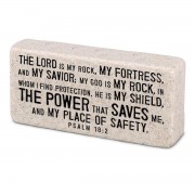 2pk -Scripture Block The Lord Is My Rock - (Pack of 2) 2pk -Scripture Block The Lord Is My Rock - (Pack of 2)