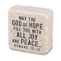 2pk -Tabletop Scripture Stone Peace 2.25"H - (Pack of 2)