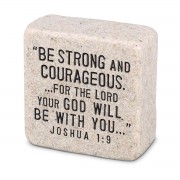 2pk -Tabletop Scripture Stone Strength 2.25"H - (Pack of 2) 2pk -Tabletop Scripture Stone Strength 2.25"H - (Pack of 2)