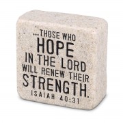 2pk -Tabletop Scripture Stone Hope 2.25"H - (Pack of 2) 2pk -Tabletop Scripture Stone Hope 2.25"H - (Pack of 2)