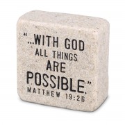2pk -Tabletop Scripture Stone Faith 2.25 H - (Pack of 2) 2pk -Tabletop Scripture Stone Faith 2.25 H - (Pack of 2)