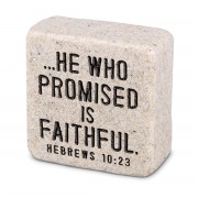 2pk -Tabletop Scripture Stone Faithful 2.25"H - (Pack of 2) 2pk -Tabletop Scripture Stone Faithful 2.25"H - (Pack of 2)