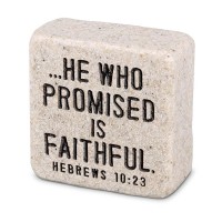 2pk -Tabletop Scripture Stone Faithful 2.25"H - (Pack of 2)