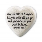 2pk -Tabletop Heart Stone Joy & Peace 2.25"H - (Pack of 2) 2pk -Tabletop Heart Stone Joy & Peace 2.25"H - (Pack of 2)