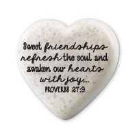 2pk -Tabletop Heart Stone Friendships 2.25"H - (Pack of 2)
