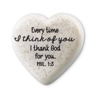 2pk -Tabletop Heart Stone Thankful 2.25"H - (Pack of 2)