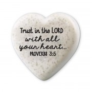 2pk -Tabletop Heart Stone Trust 2.25"H - (Pack of 2) 2pk -Tabletop Heart Stone Trust 2.25"H - (Pack of 2)