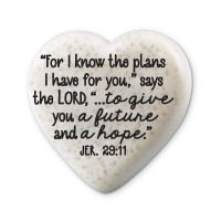 2pk -Tabletop Heart Stone Journey 2.25"H - (Pack of 2)