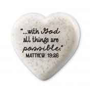 2pk -Tabletop Heart Stone With God 2.25"H - (Pack of 2) 2pk -Tabletop Heart Stone With God 2.25"H - (Pack of 2)