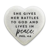 2pk -Scripture Stone Hope Heart Peace - (Pack of 2)