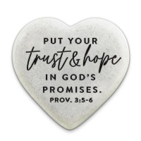 2pk -Scripture Stone Hope Heart Trust & Hope - (Pack of 2)
