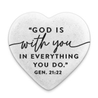 2pk -ScriptureStone Heart God With You 2.25In - (Pack of 2)
