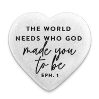 2pk -ScriptureStone Heart Who God Made You - (Pack of 2)