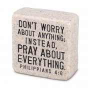 2pk -Tabletop Scripture Stone Pray 2.25"H - (Pack of 2) 2pk -Tabletop Scripture Stone Pray 2.25"H - (Pack of 2)