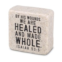 2pk -Scripture Block By His Wounds - (Pack of 2)