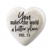 2pk -Tabletop Heart Stone A Better Place2.25" - (Pack of 2) 2pk -Tabletop Heart Stone A Better Place2.25" - (Pack of 2)
