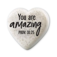 2pk -Tabletop Heart Stone You Amazing 2.25"H - (Pack of 2)