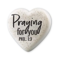 2pk -Tabletop Heart Stone Praying For You - (Pack of 2)