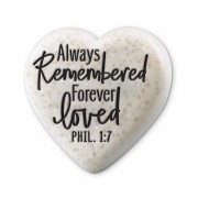 2pk -Tabletop Heart Stone Remembered Loved - (Pack of 2) 2pk -Tabletop Heart Stone Remembered Loved - (Pack of 2)