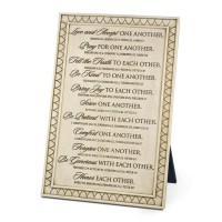 2pk -Tabletop Word Study Plaque One Another - (Pack of 2)