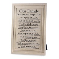 2pk -Tabletop Word Plaque Our Family 12"H - (Pack of 2)