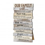 2pk -Tabletop Stack Plaque Family MDF 10H - (Pack of 2) 2pk -Tabletop Stack Plaque Family MDF 10H - (Pack of 2)