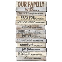 2pk -Wall Plaque Stacked Our Family 16.5"H - (Pack of 2)