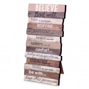 2pk -Tabletop Stack Plaque Believe Mdf 10"H - (Pack of 2) 2pk -Tabletop Stack Plaque Believe Mdf 10"H - (Pack of 2)