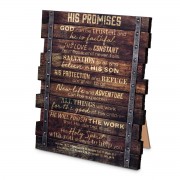 2pk -Tabletop Farmhouse Plaque His Promise 8" - (Pack of 2) 2pk -Tabletop Farmhouse Plaque His Promise 8" - (Pack of 2)