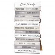 2pk -Tabletop Plaque Stacked Our Family 10"H - (Pack of 2) 2pk -Tabletop Plaque Stacked Our Family 10"H - (Pack of 2)
