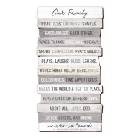 Wall Plaque Stacked Our Family 29.5"H