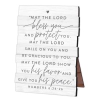 2pk -Plaque Hold Hope Bless Wood Stacked Desk - (Pack of 2)
