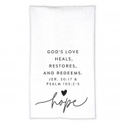 2pk -Tea Towel Hold Onto Hope White Hope - (Pack of 2) 2pk -Tea Towel Hold Onto Hope White Hope - (Pack of 2)