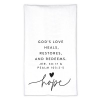 2pk -Tea Towel Hold Onto Hope White Hope - (Pack of 2)