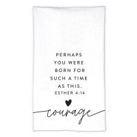 2pk -Tea Towel Hold Onto Hope Courage White - (Pack of 2)