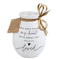 2pk -Vase Textured Hold Onto Hope Loved - (Pack of 2)