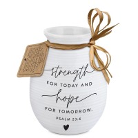 2pk -Vase Textured Hold Hope Strength & Hope - (Pack of 2)