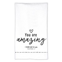 2pk -Tea Towel Artisan Doodles Amazing White - (Pack of 2)