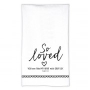 2pk -Tea Towel Artisan Doodles So Loved White - (Pack of 2) 2pk -Tea Towel Artisan Doodles So Loved White - (Pack of 2)