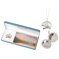 NK-MOURNING LOCKET 1" SIL PLT SATIN-20"