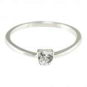 2pk -RNG PURE HEART CZ HRT 4MM SIL PLT SZ 6 - (Pack of 2)