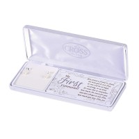 EAR-FirstCOM PRL/HRT DROP Silver Plated-SS POSTS