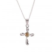 MUSTARD SEED CROSS SILVER PLATE 18" MUSTARD SEED CROSS SILVER PLATE 18"