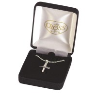 Necklace Ribbon Cross with Crystal Necklace Ribbon Cross with Crystal