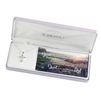 Necklace Great/Faithfulness Cross 18in Necklace Great/Faithfulness Cross 18in