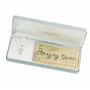 Necklace Amazing Grace Bud Cross 18in Necklace Amazing Grace Bud Cross 18in
