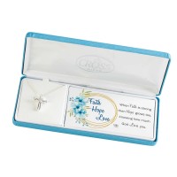 Necklace Faith Hope Love Cross 3Cz Sash Necklace Faith Hope Love Cross 3Cz Sash