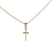 Necklace Mini Box Cross 9/16"L