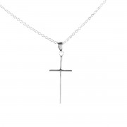Necklace Round Tube Cross 1Lx1/2W Necklace Round Tube Cross 1Lx1/2W